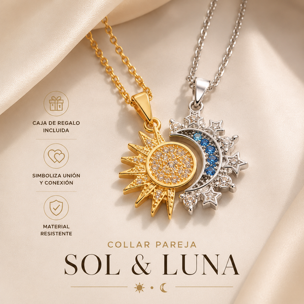 Collares Sol y Luna Eclipse Pareja